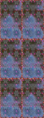 Raster düz çiçekleri pürüzsüz desen. Hediye ambalaj kağıdı, tebrik kartları, posterler ve pankart tasarımı. Gri ve mavi renkte çiçekler.