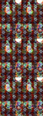 Raster çiçek desenleri çiziyor. Vadinin çiçekleri kahverengi renklerde.