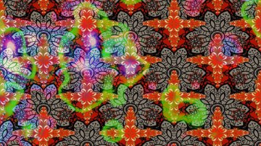 Renkli Yaz Temalı eskiz kalıbı. Sevimli çiçek raster deseni. Düz Çiçek Elementleri Tasarımı. Modaya uygun kumaş deseni.