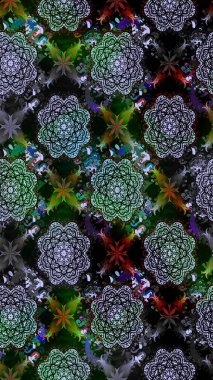 Raster illüstrasyonu. Suluboya, elle çizilmiş. Siyah yapraklı yabani çiçekler. Taslak arkaplan deseni.