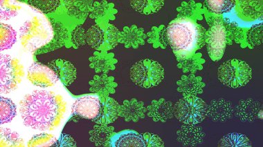 Sabıka fotoğraflarında, bebek kıyafetlerinde, duvar kâğıtlarında, paket kutularında falan kullanılabilir. Zarif, parlak ve yeşil çiçek desenli bir taslak. Raster..