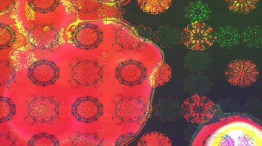 Renkli Bahar Teması eskiz kalıbı. Raster güzel kumaş deseni çiziyor. Çiçek deseni. Düz Çiçek Elementleri Tasarımı.