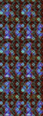 Tropik çiçek desenleri. Raster illüstrasyonu. Mavi renkte çiçekler.