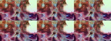 Kahverengi renkler ve parlak çiçekler üzerine soyut çizim deseni. Çiçeksel elementlerle süslenmiş zarif raster dokusu. Küçük çiçekte şirin bir çiçek deseni var..