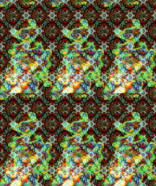 Düz Çiçek Elementleri Tasarımı. Renkli Bahar Teması eskiz kalıbı. Yeşil renkli çiçekler. Raster illüstrasyonunda çiçek deseni çizimi.