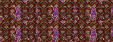 Eskiz arkaplan modeli. Kahverengi yapraklı yabani çiçekler. Suluboya, elle çizilmiş. Raster illüstrasyonu.