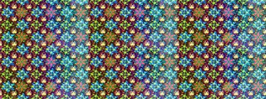 Raster illüstrasyonu. El yapımı çiçek ve bitki koleksiyonu. Robot resim tarzı mavi renkler. Raster illüstrasyonu. Şirin karalamalı çiçek deseni çiz..