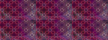 Küçük çiçekteki sevimli çiçek deseni. Varicolopurple Raster çizimi. Birçok mor soyut çiçekli tropikal çizim deseni.