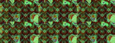 Çiçekli çiçek deseni, suluboya. Yeşil renkli çiçekler. Renkli Bahar temalı eskiz kalıbı. Düz Çiçek Elementleri Tasarım Raster illüstrasyonu.