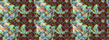 Raster Çiçek İllüstrasyonu 'nun şirin tekstili. Yeşil renkli etnik çiçeklerle zarif eskiz deseni.