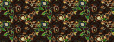 Raster düz çiçek çizim deseni. Kahverengi renkli çiçekler. Tasarım hediye paketi, tebrik kartları, posterler ve afiş tasarımı.