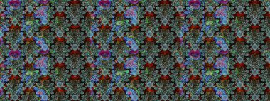 Siyah renkli çiçekler. Raster illüstrasyonundaki çiçek desenli çizim. Düz Çiçek Elementleri Tasarımı. Renkli Yaz Teması çizim şablonu.