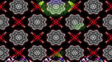 Siyah renkli çiçekler. Raster illüstrasyonu. Tropikal çizim çiçek deseni.