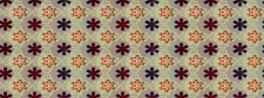 Moda baskıları için zarif bir şablon. Modern çiçek arkaplanı. Halk tarzı. Rengarenk çiçekleri ve doğal renklerde yaprakları olan harika bir çiçek deseni..