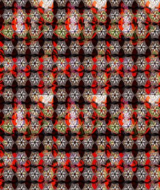 Modern stil dokusu. Çiçek desenli raster, kahverengi çizgi grafik deseni soyut raster arkaplan.