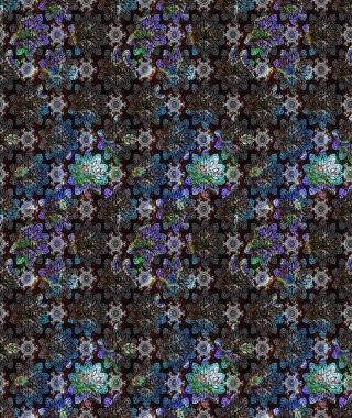 Çiçek deseni. Flower eskiz arka planı. Raster illüstrasyonu. Şatafatlı bahar bahçesi dokusu.