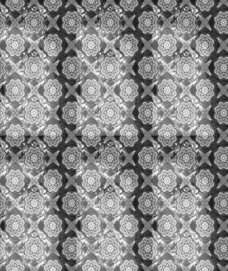 Raster düz çiçek çizim deseni. Hediye ambalaj kağıdı, tebrik kartları, posterler ve pankart tasarımı. Gri renkli çiçekler.