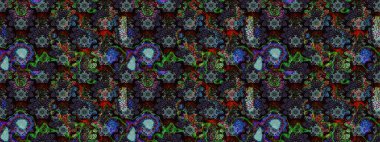 Siyah renkli çiçekler. Raster düz çiçek çizim deseni. Tasarım hediye paketi, tebrik kartları, posterler ve afiş tasarımı.