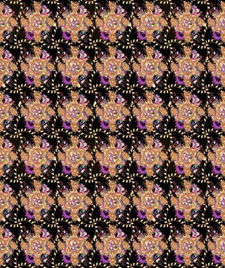 Raster güzel kumaş deseni çiziyor. Düz Çiçek Elementleri Tasarımı. Renkli Bahar Teması eskiz kalıbı. Çiçek deseni.