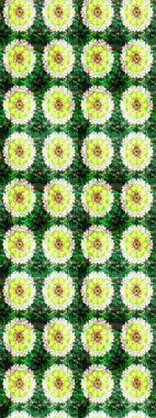 Eski usul. Eskiz geçmişi. Kumaş, tekstil, duvar kağıdı baskısı için. Renkli desenli eskiz deseni, yeşil çiçekler ve dekoratif elementlerle. Raster illüstrasyonu.