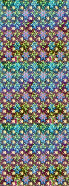 Raster illüstrasyonu. Çiçek desenli eskiz, darbeler, sıçramalar, yaz çiçekleri. Mavi renkte çiçekler.