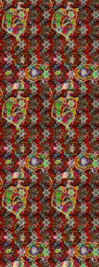 Şirin çiçek elementleri. Kırmızı renkte çiçekler. Raster illüstrasyonu. Çizim.