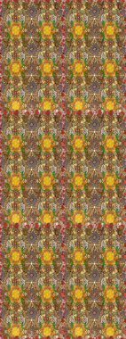 Kahverengi ve bej el çizimi desen. Sanat esinlenir ve bej renkli çiçekler ve arka plan bırakır. Karalama çiçekleri çizim kalıbı. Raster deseni.