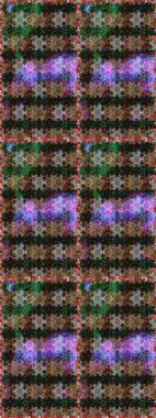 Çiçeksiz desenli, suluboya elle çizilmiş elementler. Parlak renkli fantezi çiçekleri, yapraklar, gri ve kahverengi renkli tomurcuklar, gri ve kahverengi.