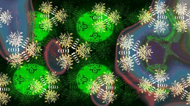 Modern çiçek arkaplanı. Parlak renkli çiçekli ve yeşil yapraklı harika bir çiçek deseni. Halk tarzı. Moda baskıları için zarif bir şablon.