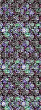 Soyut çiçek çizim kalıbı arka planı. Raster deseni. Raster illüstrasyonu. Küçük çiçekteki sevimli çiçek deseni. Gri renklerde.