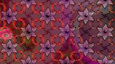 Kahverengi çiçekli eskiz deseni, suluboya çiçek deseni, sevimli çiçek, duvar kağıdı, kart veya kumaş için fayanslı. Raster - stok.