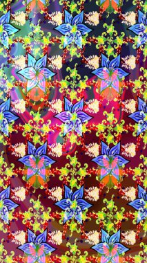 Düz Çiçek Elementleri Tasarımı. Mavi renkli çiçekler. Çiçekli eskiz çizimi. Renkli Yaz Teması çizim şablonu.