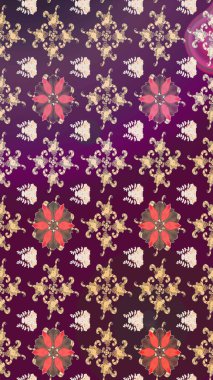 Soyut etnik raster çizim kalıbı. Arkaplan dokusu, duvar kağıdı, mor renkli çiçek teması. Kabile sanatı boho baskısı, klasik çiçek arkaplanı.