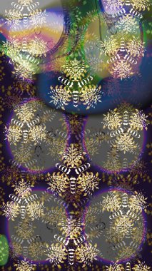 Gri renkli çiçekler. Düz Çiçek Elementleri Tasarımı. Raster illüstrasyonu. Çiçekli çiçek deseni, suluboya. Renkli Bahar Teması çizim şablonu.