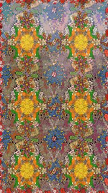 Şekil verilmiş çiçeklerle eskiz deseni. Çiçek deseni duvar kağıdı, desen dolguları ve web sayfası arka planı için kullanılabilir. Süslü zentangle çizim dokusu, soyut çiçeklerle süslenmiş..