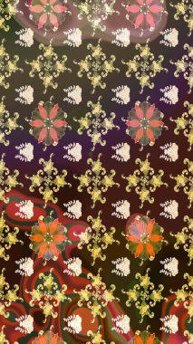 Küçük çiçekteki sevimli çiçek deseni. Kahverengi renkte çiçekler.