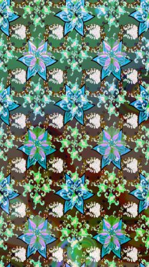 Tekstil veya kitap kapakları, imalat, duvar kağıtları, baskı, hediye paketi ve yapıştırma kitabı için çiçek eskizi geçmişi. Raster illüstrasyonu. Küçük ölçekli çiçeklerdeki basit sevimli desen.