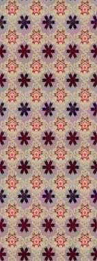 Çiçeksel elementlerle süslenmiş zarif raster dokusu. Parlak çiçekli bej renkler üzerine soyut çizim deseni. Küçük çiçekte şirin bir çiçek deseni var..