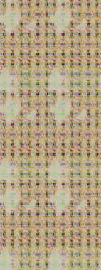 Tarafsız, tarafsız. 1950-1960 motifleri. El çizimi çiçek unsurları olan soyut çizim raster deseni. Retro tekstil tasarım koleksiyonu. Çiçekli ipek eşarp..