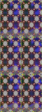 Elle çizilmiş çiçek deseni (fayans). Şirin çiçekli, desenli, gri ve kahverengi renklerde renksiz bir desen. Tekstil için suluboya desensiz.