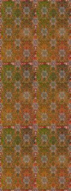 Çiçekli karalama şeklinde Raster çiçek deseni. Raster illüstrasyonu. Yumuşak, bahar çiçekleri kahverengi renklerde.