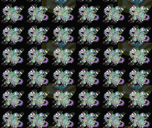 Siyah renkli çiçekler. Raster illüstrasyonu. Renkli Bahar Teması eskiz kalıbı. Düz Çiçek Elementleri Tasarımı. Asya tekstil tarzında. Çiçek desenini çiz.