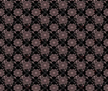 El çizimi çiçek çizimi deseni (fayans). Şirin çiçekli, desenli, siyah renkli renkli bir eskiz. Tekstil için suluboya çizim deseni.