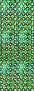 Hediye ambalaj kağıdı, tebrik kartları, posterler ve pankart tasarımı. Yeşil renkli çiçekler. Raster düz çiçek çizim deseni.