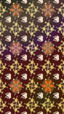 Raster suluboya çiçek deseni, narin çiçekler, kahverengi çiçekler, tebrik kartı şablonu. Raster Güzel kumaş deseni.