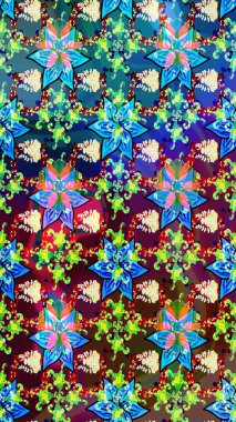 Çiçekli zambakların eskiz geçmişi. Çiçek tasarımı için inanılmaz bir kolaj cenneti tarzı. Parlak çiçekli kolaj çiçekleri mavi.