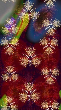 Raster illüstrasyonu. Zentangle soyut çiçekleri. Karalama çiçeği. Renkli Bahar Teması eskiz kalıbı. Düz Çiçek Elementleri Tasarımı. Şirin kumaş deseni.