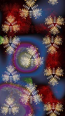 Yumuşak fayans. Klasik çiçek desenli. Raster 'ın taze dokusu. Paketleme, tekstil, duvar kâğıdı için çiçek eskizi. Yumuşak pamuk tasarımı.