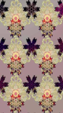 Raster illüstrasyonu. Suluboya çizim kalıbı. Çiçeğin suluboya çizimlerinin mükemmel deseni. Eski model. Dekorasyon ve tasarım için güzel bir desen. Moda yazdırma.