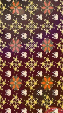 Klasik taslak çizimi. Raster çiçek izi. Raster Yumuşak kumaş deseni. Çiçek rengi eskiz deseni.